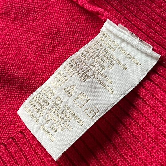 Tommy Hilfiger Cardigan Womens Medium Hot Pink with White Blue Striped - Picture 7 of 7